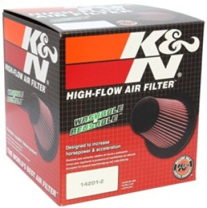Audi A6 Engine Air Filter - K&N Engineering - Round Drop-In High-Flow Oiled Cotton - `11-`13